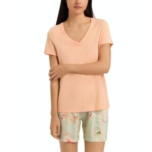 Hanro Sleep & Lounge Women's Short Sleeve Shirt Size XL